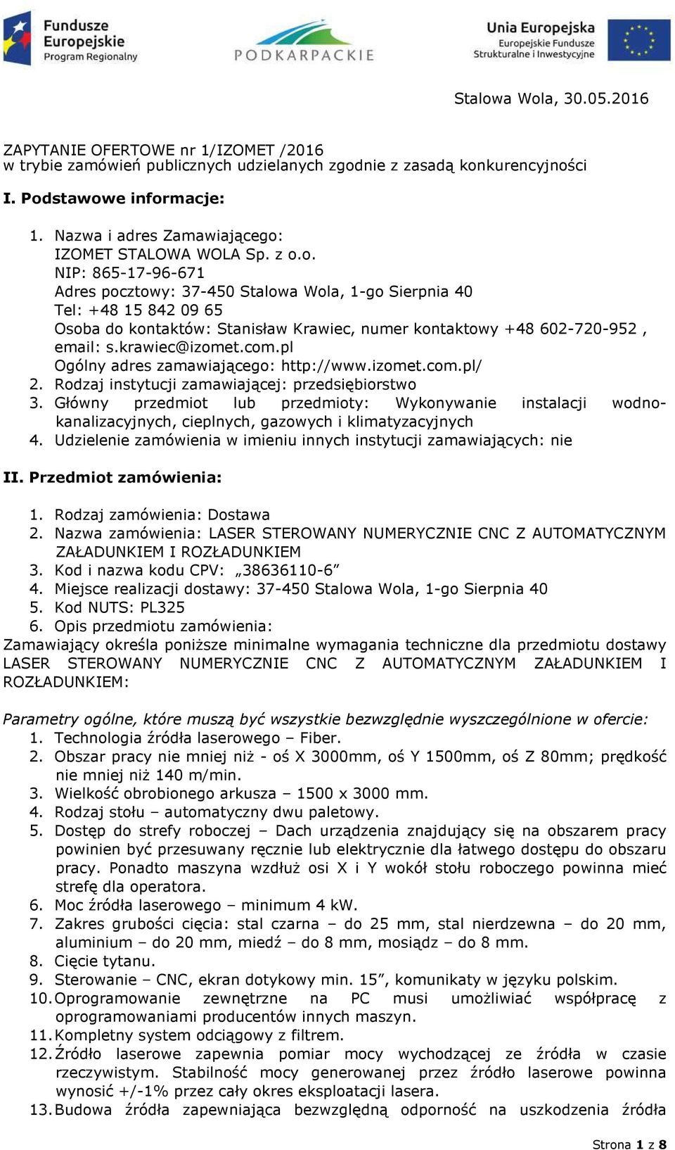 IZOMET STALOWA WOLA Sp. z o.
