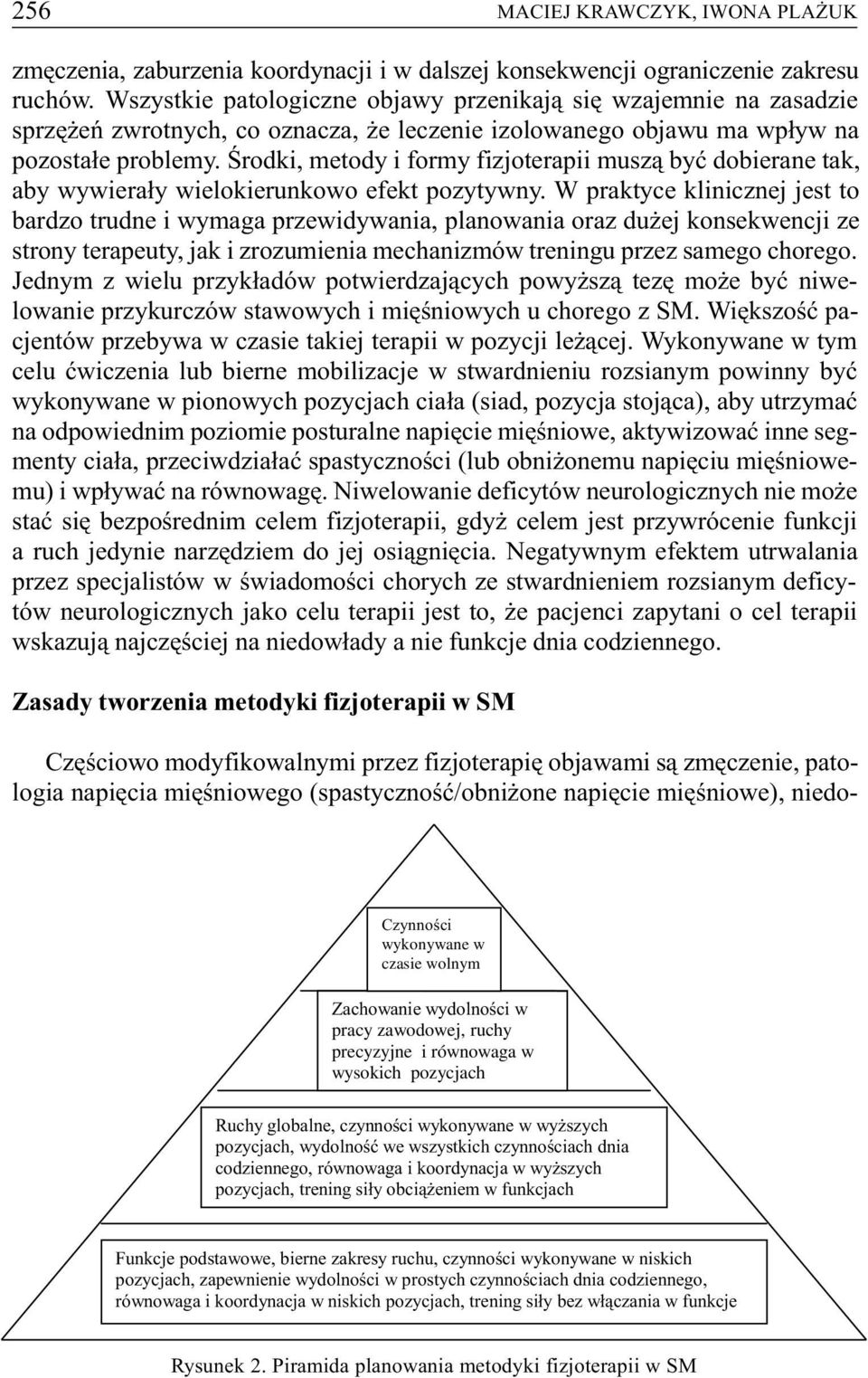 Œrodki, metody i formy fizjoterapii musz¹ byæ dobierane tak, aby wywiera³y wielokierunkowo efekt pozytywny.