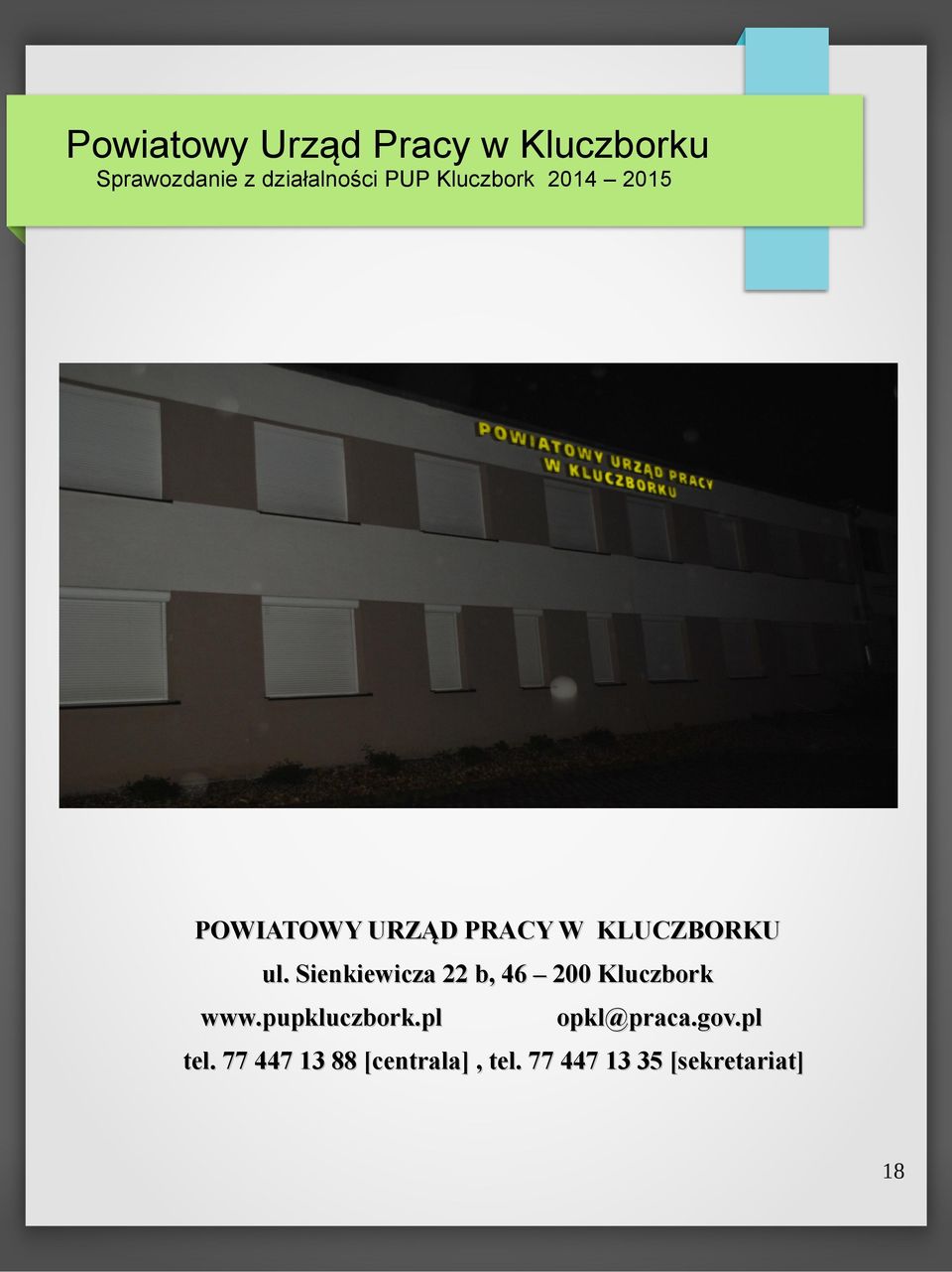 pupkluczbork.pl opkl@praca.gov.pl tel.