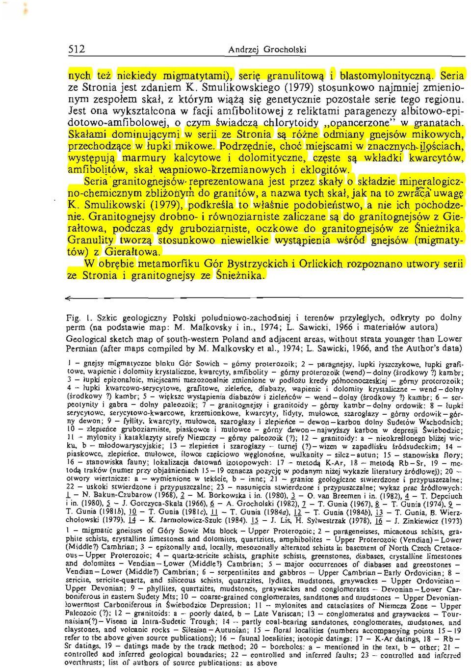 Jest ona wykształcona w facji amfibolitowej z reliktami paragenezy albitowo-epidotowo-amfibolowej, o czym świadczą chlorytoidy "opancerzone" w granatach.