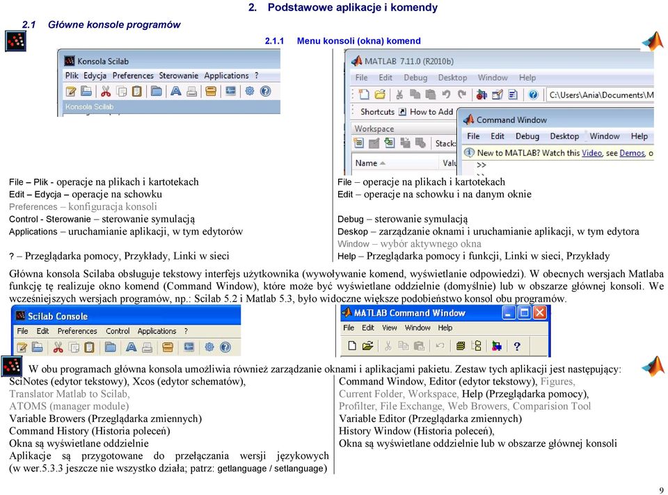 Przeglądarka pomocy, Przykłady, Linki w sieci File operacje na plikach i kartotekach Edit operacje na schowku i na danym oknie Debug sterowanie symulacją Deskop zarządzanie oknami i uruchamianie