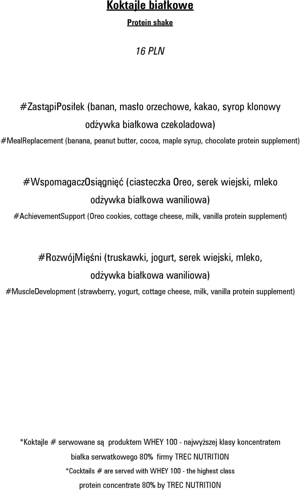 supplement) #RozwójMięśni (truskawki, jogurt, serek wiejski, mleko, odżywka białkowa waniliowa) #MuscleDevelopment (strawberry, yogurt, cottage cheese, milk, vanilla protein supplement) *Koktajle #