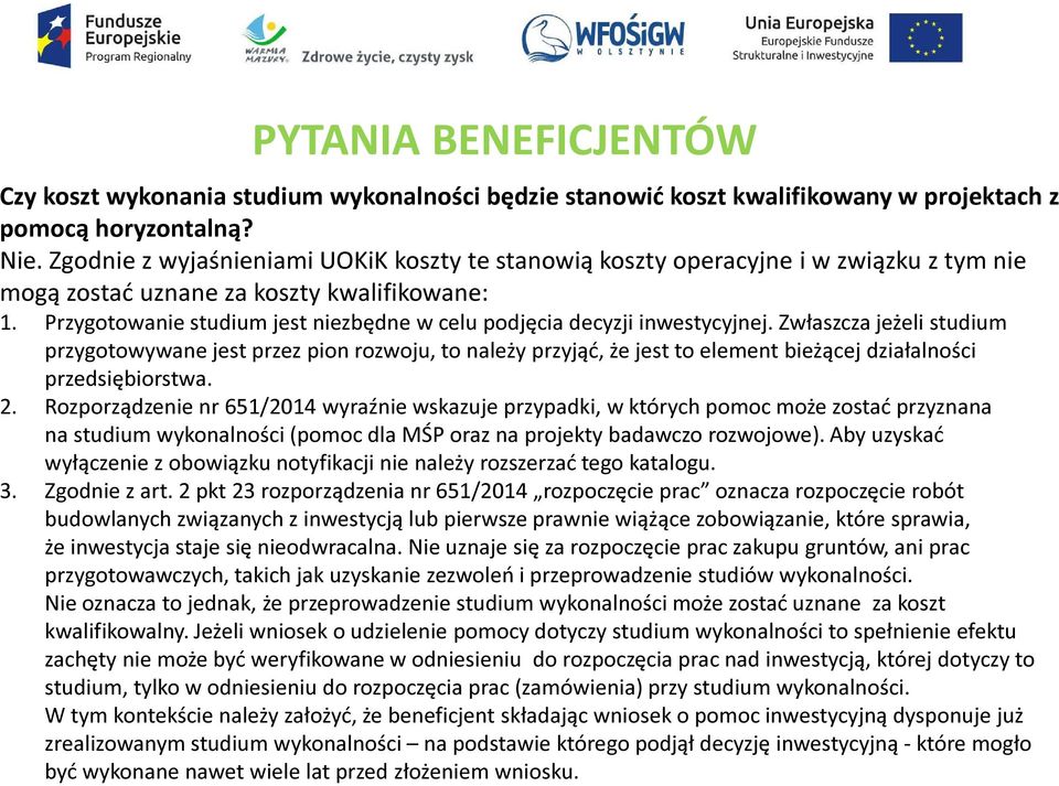 Przygotowanie studium jest niezbędne w celu podjęcia decyzji inwestycyjnej.