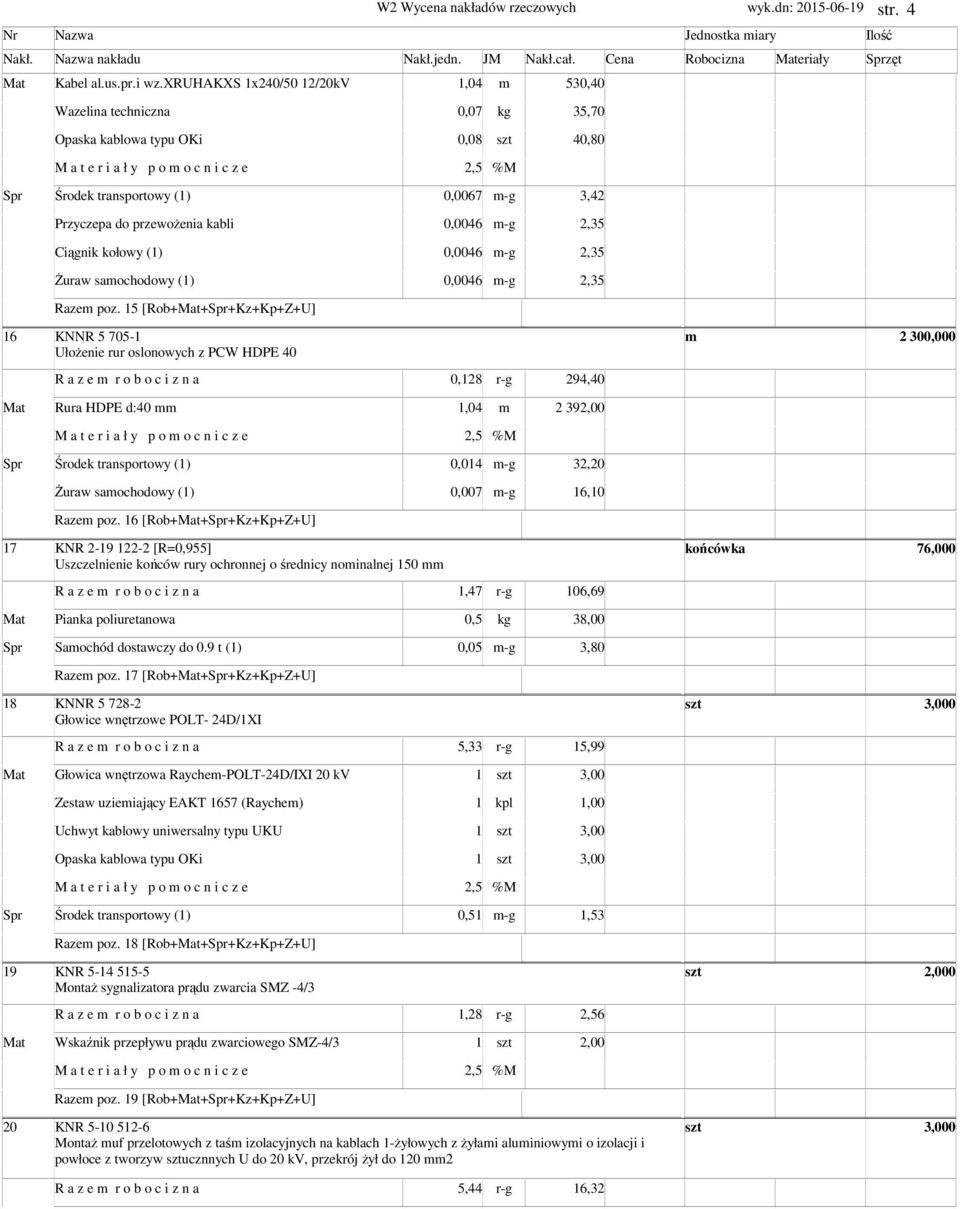 2,35 Żuraw saochodowy (1) 0,0046 -g 2,35 Raze poz.