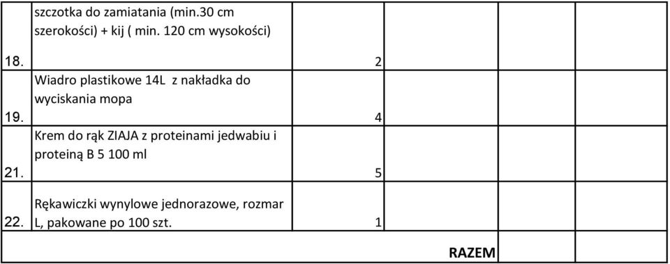 . Wiadro plastikowe 4L z nakładka do wyciskania mopa Krem do