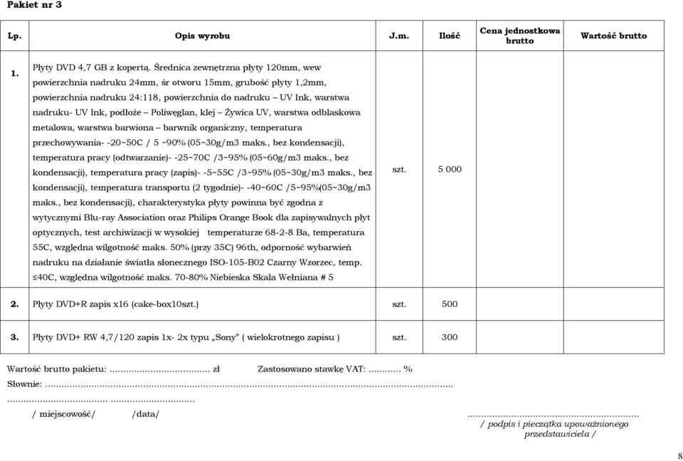 Poliwęglan, klej Żywica UV, warstwa odblaskowa metalowa, warstwa barwiona barwnik organiczny, temperatura przechowywania- -20~50C / 5 ~90% (05~30g/m3 maks.