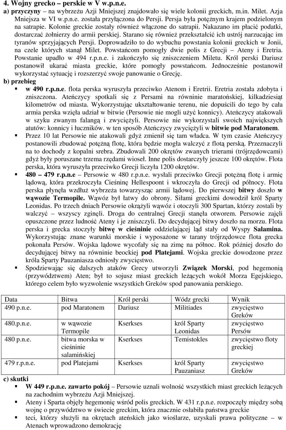 Starano się równieŝ przekształcić ich ustrój narzucając im tyranów sprzyjających Persji. Doprowadziło to do wybuchu powstania kolonii greckich w Jonii, na czele których stanął Milet.
