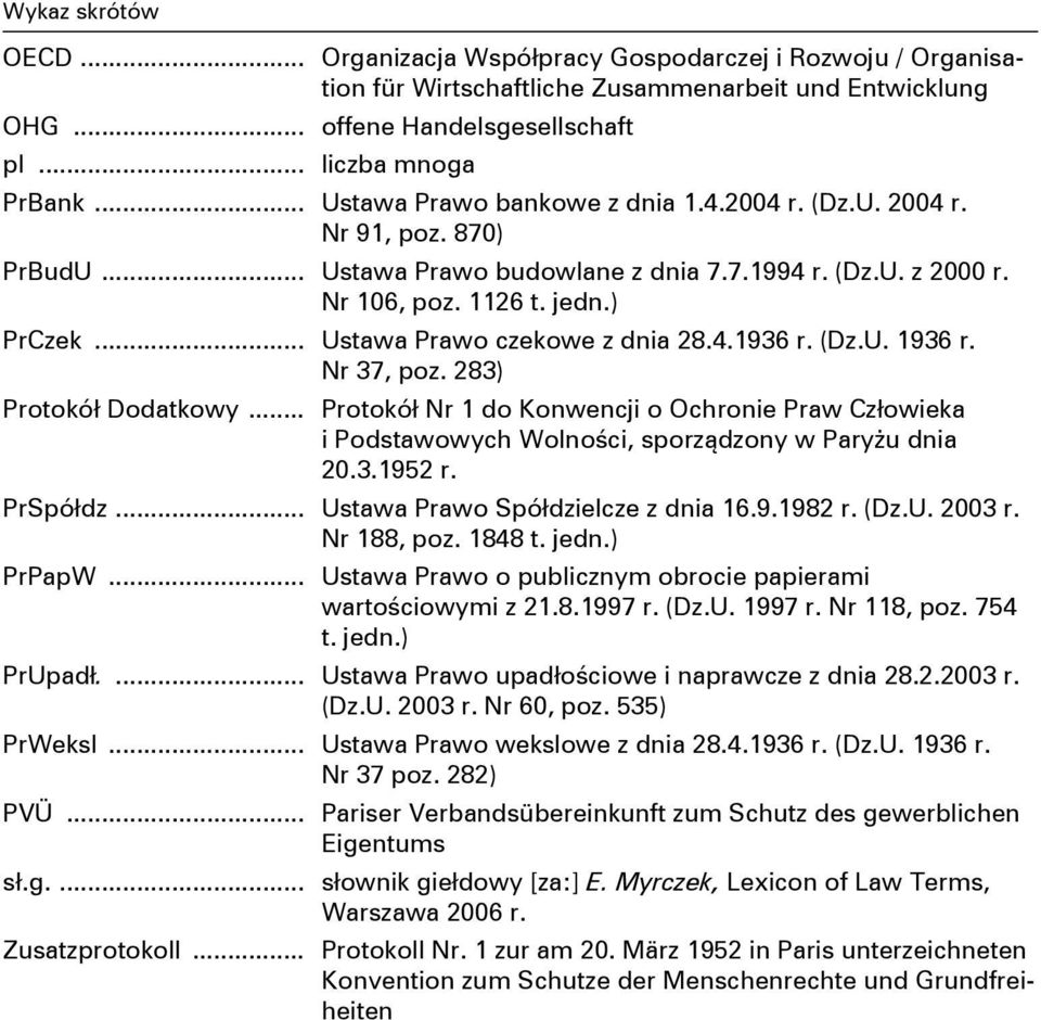 .. Ustawa Prawo czekowe z dnia 28.4.1936 r. (Dz.U. 1936 r. Nr 37, poz. 283) Protokół Dodatkowy.