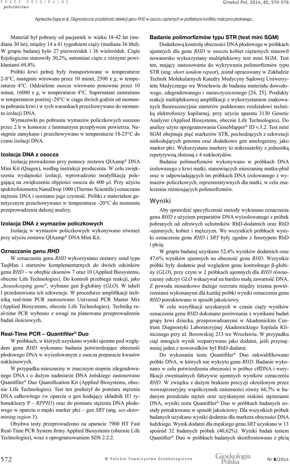 Quantifiler Duo RHD RPPH1 SRY sex-determining region Y Badanie polimorfizmów typu STR