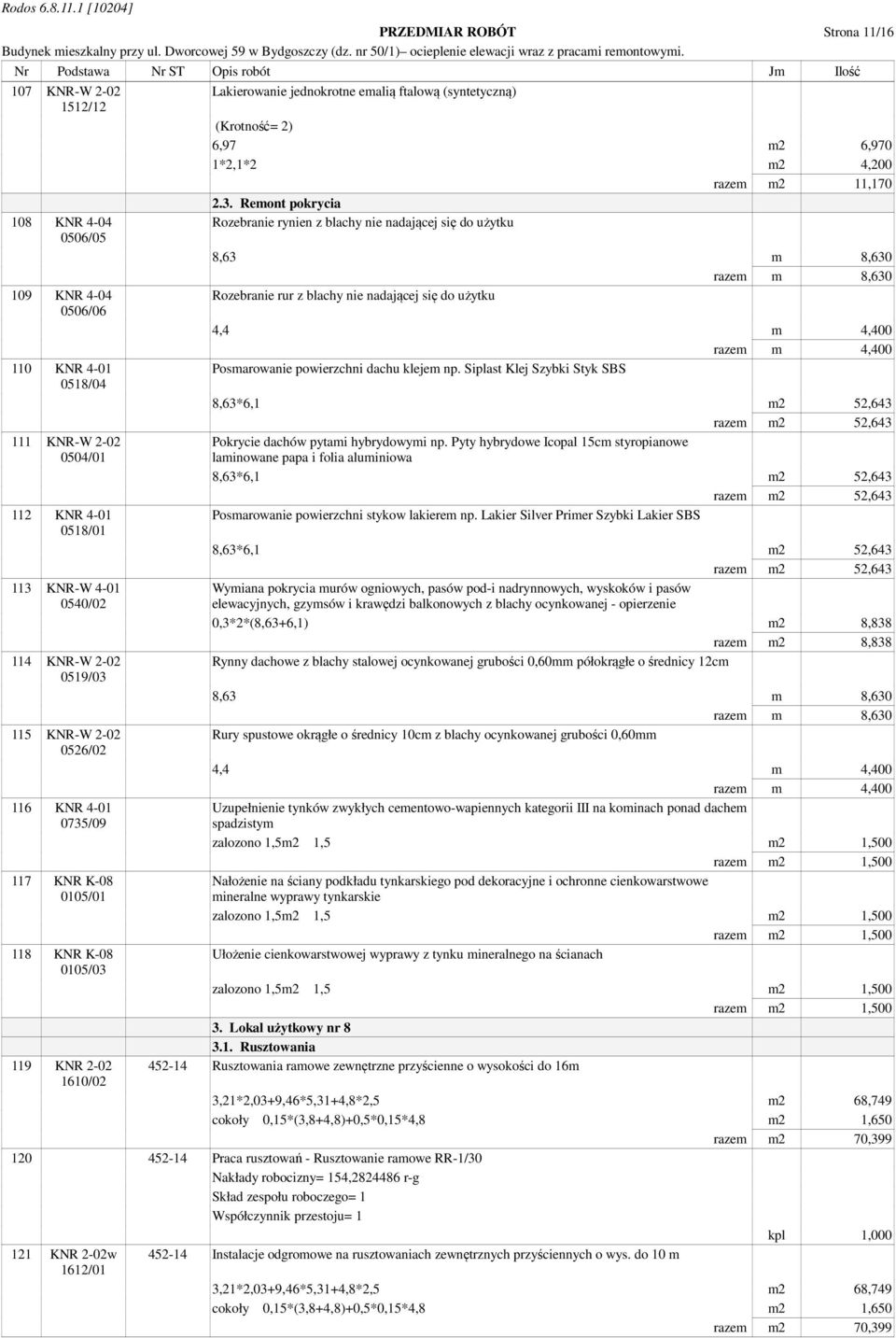 4,200 razem m2 11,170 2.3.