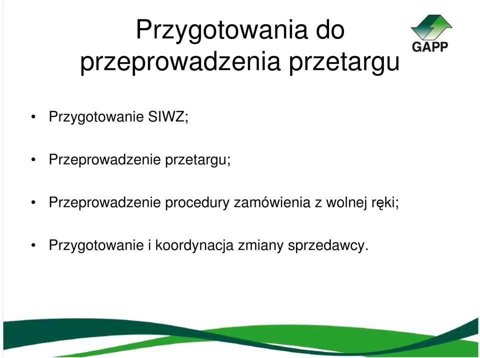 Przeprowadzenie procedury zamówienia z wolnej