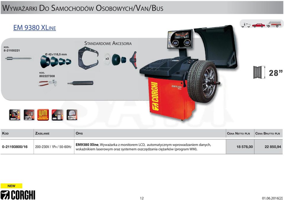 802227308 28 FSP OPT SMART ARM AUTOMATIC ZASILANIE CENA NETTO PLN CENA 0-21193800/16 200-230V / 1PH /