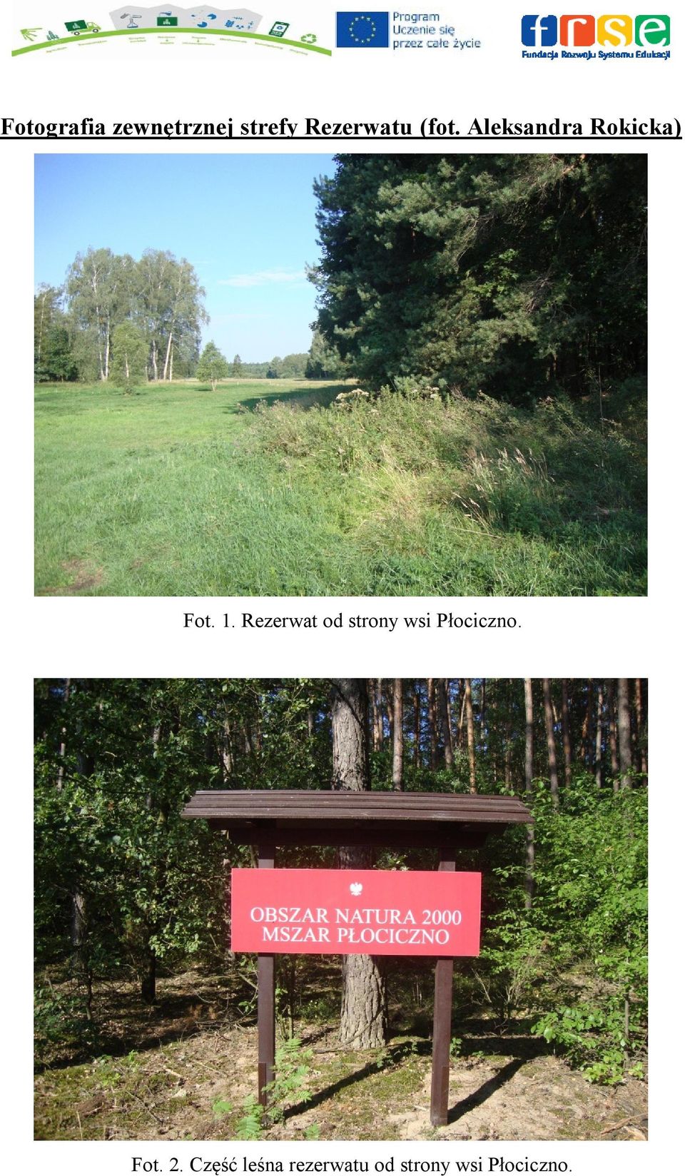 Rezerwat od strony wsi Płociczno. Fot. 2.