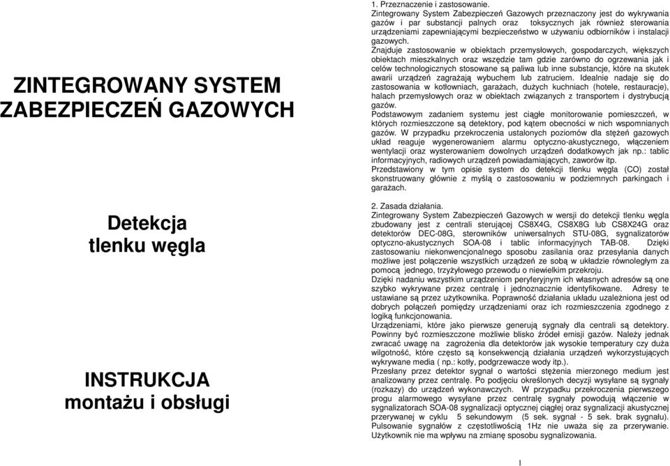 dbirników i instalacji gazwych.
