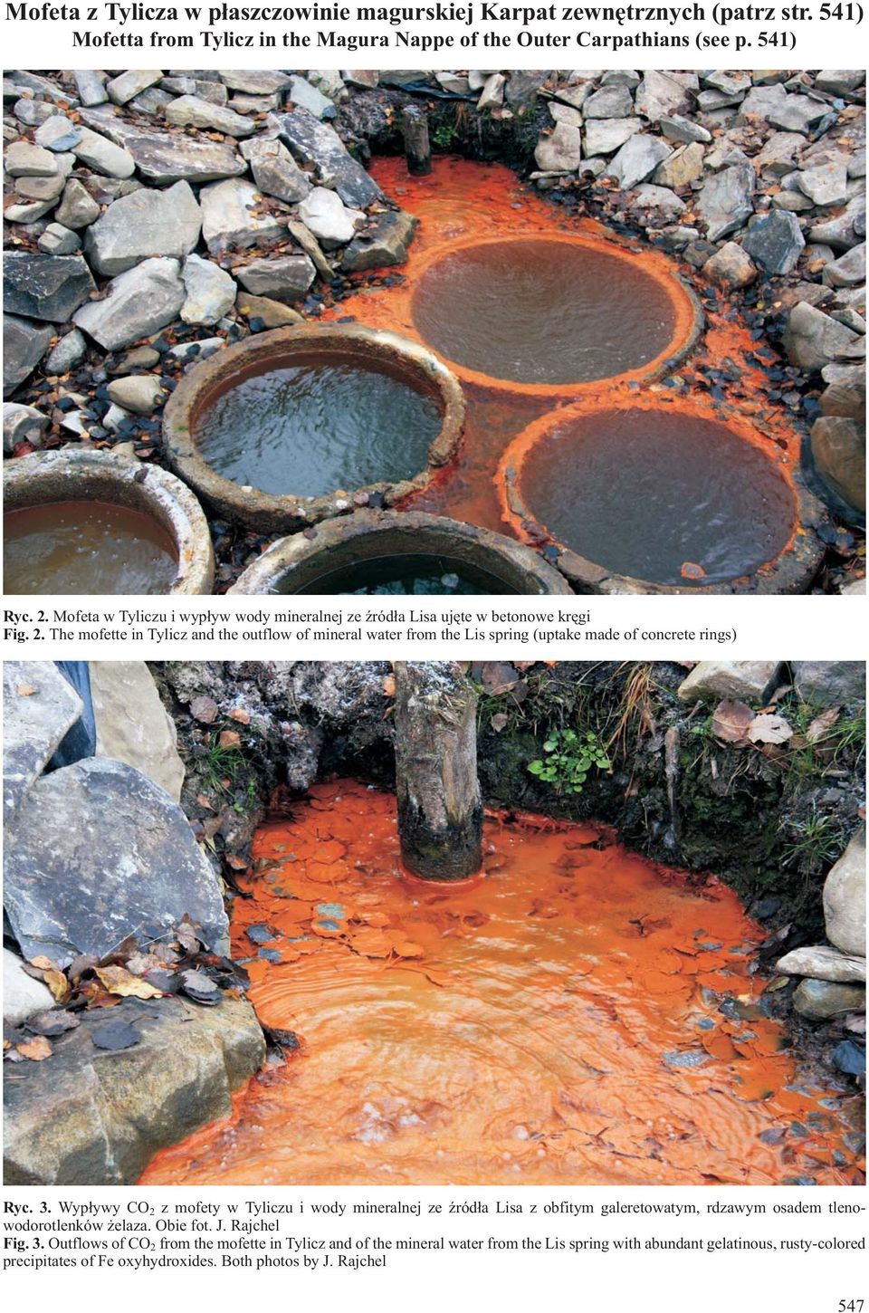 The mofette in Tylicz and the outflow of mineral water from the Lis spring (uptake made of concrete rings) Ryc. 3.