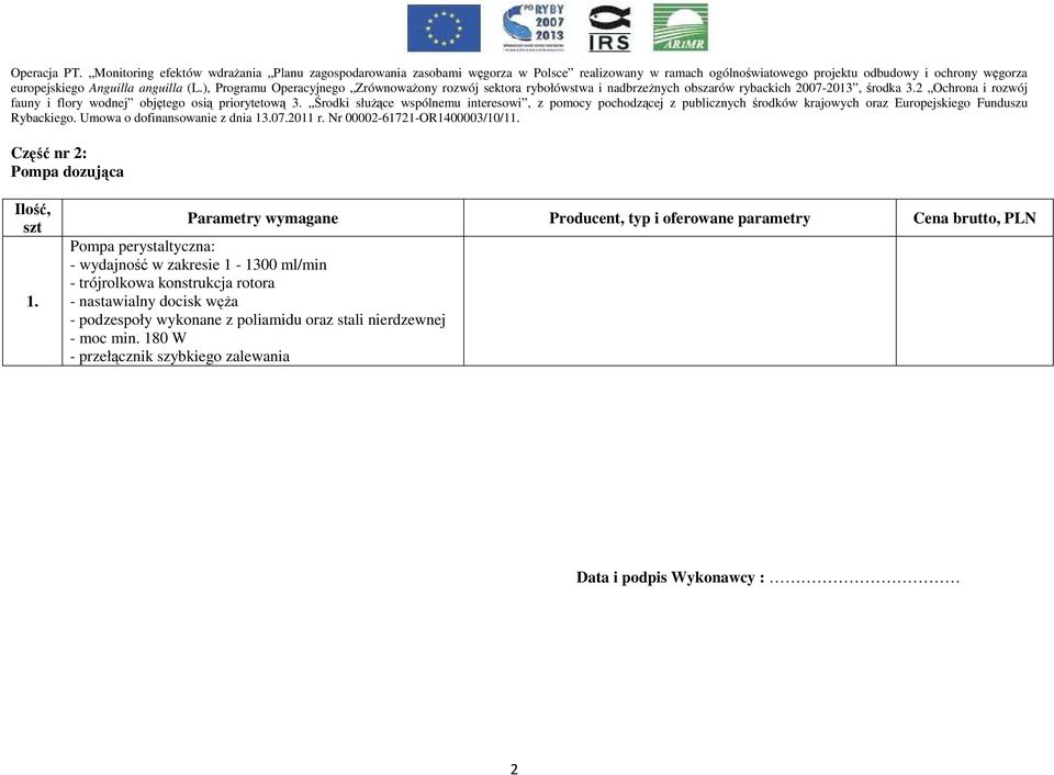 nastawialny docisk węŝa - podzespoły wykonane z poliamidu oraz