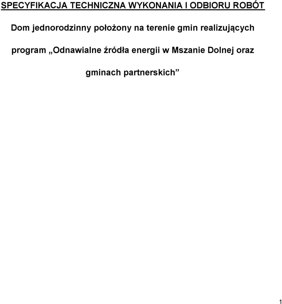 gmin realizujących program Odnawialne źródła
