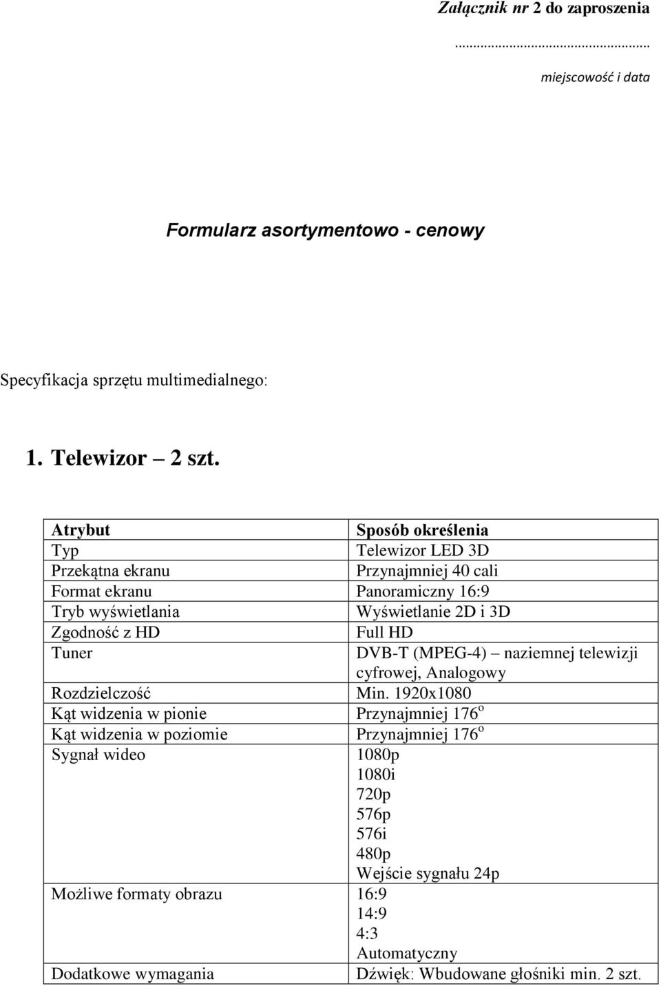 DVB-T (MPEG-4) naziemnej telewizji cyfrowej, Analogowy Rozdzielczość Min.