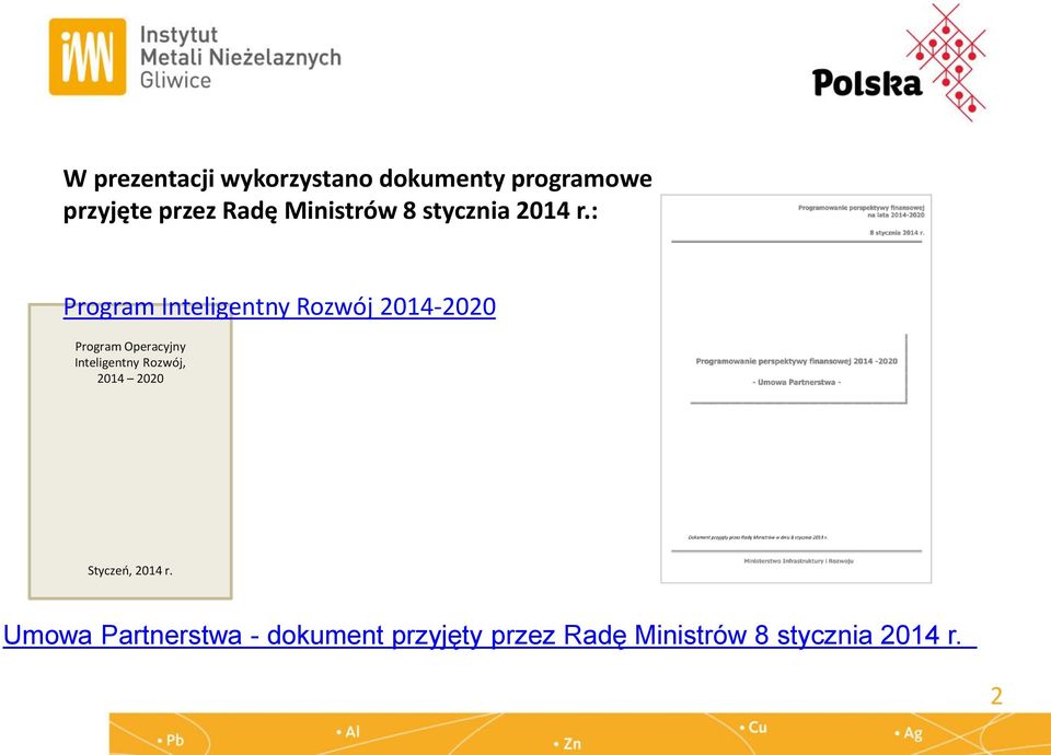 : Program Inteligentny Rozwój 2014-2020 Program Operacyjny