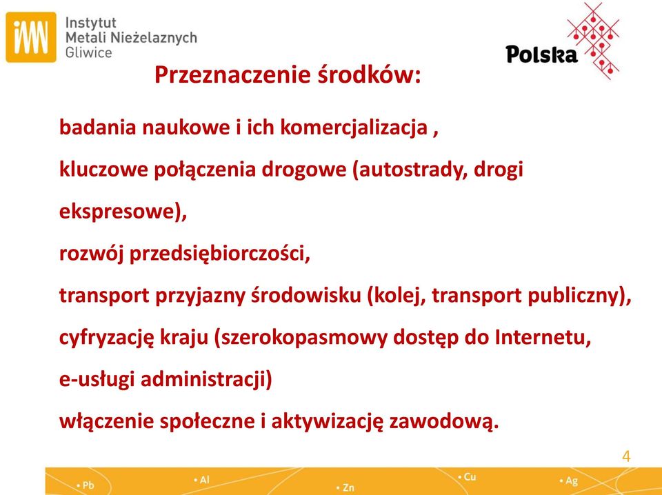 przyjazny środowisku (kolej, transport publiczny), cyfryzację kraju