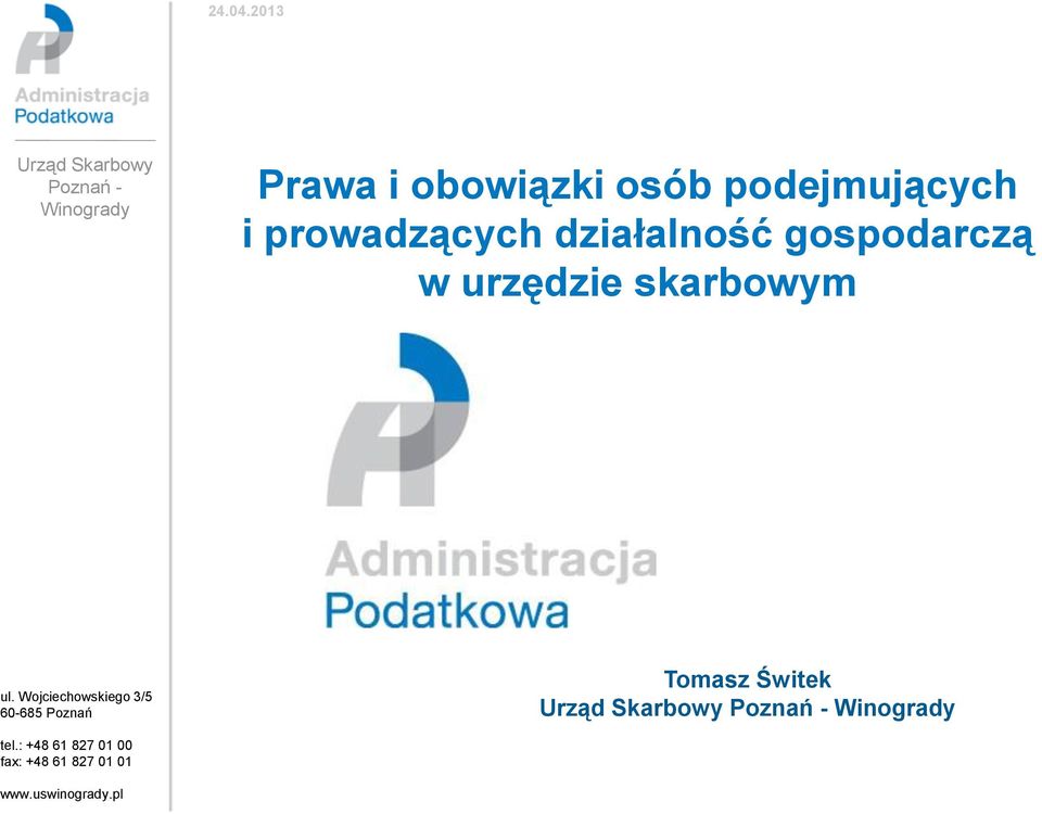 prowadzących działalność