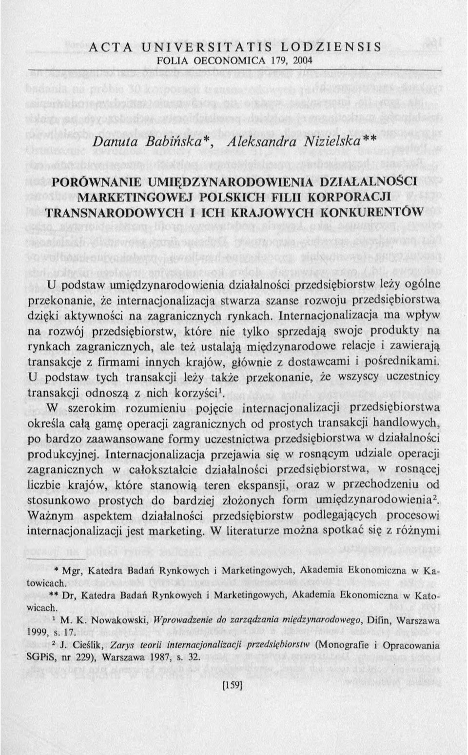 przedsiębiorstwa dzięki aktywności na zagranicznych rynkach.