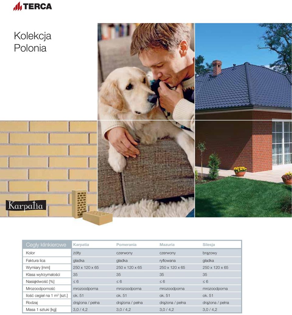 Nasiąkliwość [%] 6 6 6 6 Mrozoodporność mrozoodporna mrozoodporna mrozoodporna mrozoodporna Ilość cegieł na 1 m 2 [szt.] ok. 51 ok.