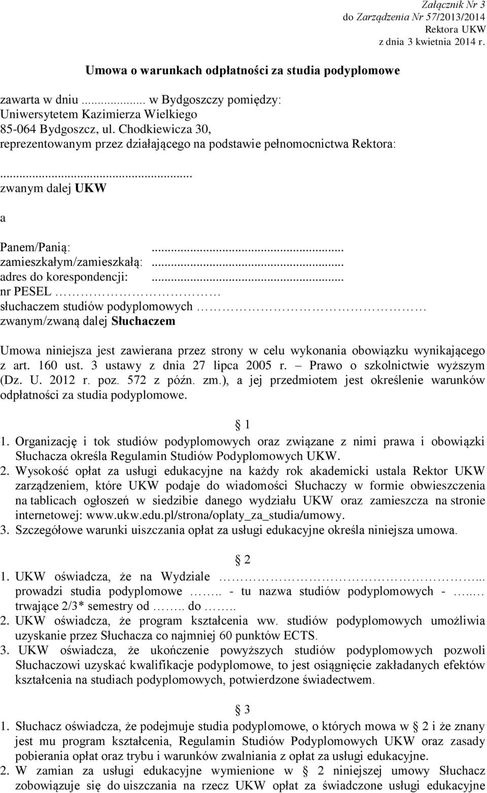 Panem/Panią:... zamieszkałym/zamieszkałą:... adres do korespondencji:.