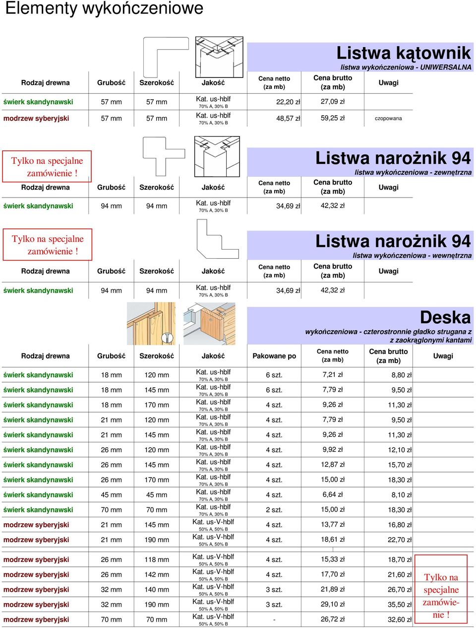 170 mm 21 mm 120 mm 21 mm 145 mm 26 mm 120 mm 26 mm 145 mm 26 mm 170 mm 45 mm 45 mm 70 mm 70 mm modrzew syberyjski 21 mm 145 mm modrzew syberyjski 21 mm 190 mm modrzew syberyjski 26 mm 118 mm modrzew