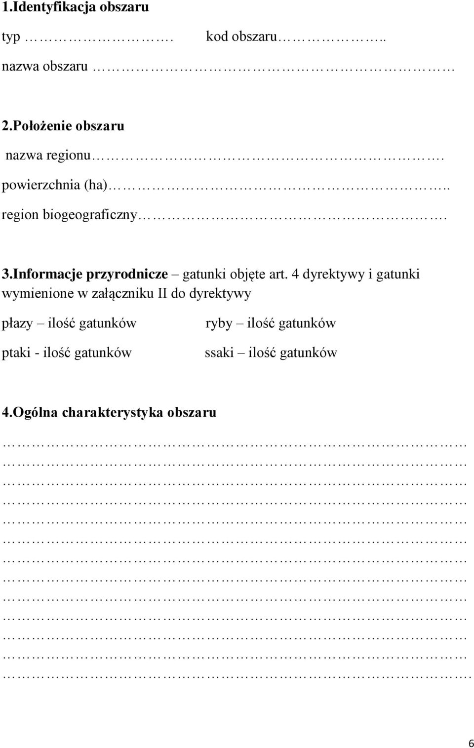 4 dyrektywy i gatunki wymienione w załączniku II do dyrektywy płazy ilość gatunków ptaki -