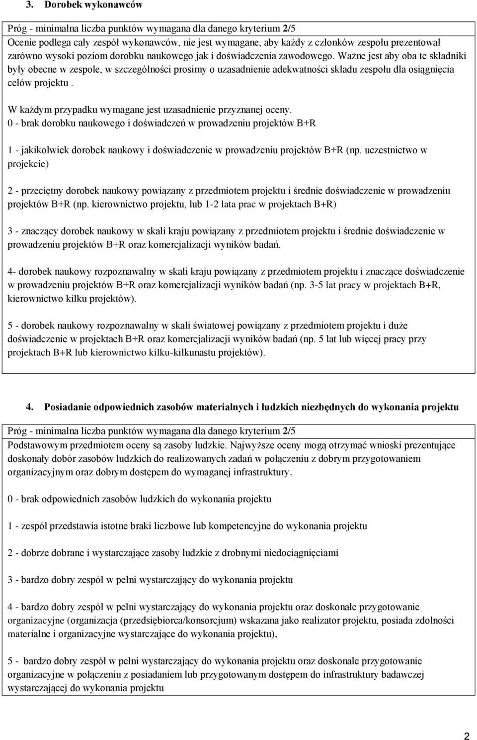 W każdym przypadku wymagane jest uzasadnienie przyznanej oceny.