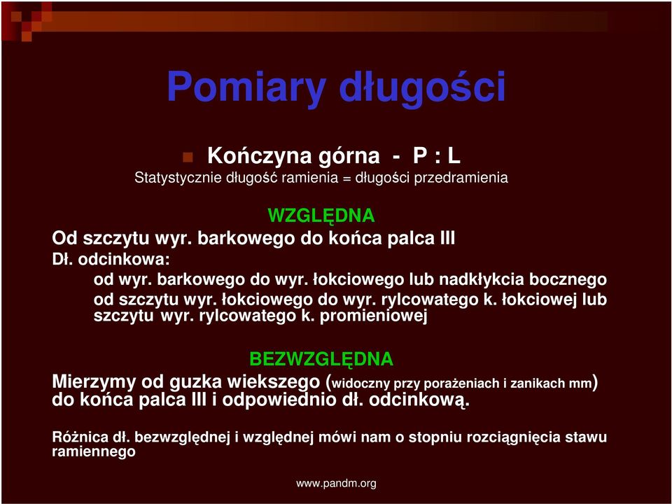 łokciowego do wyr. rylcowatego k.