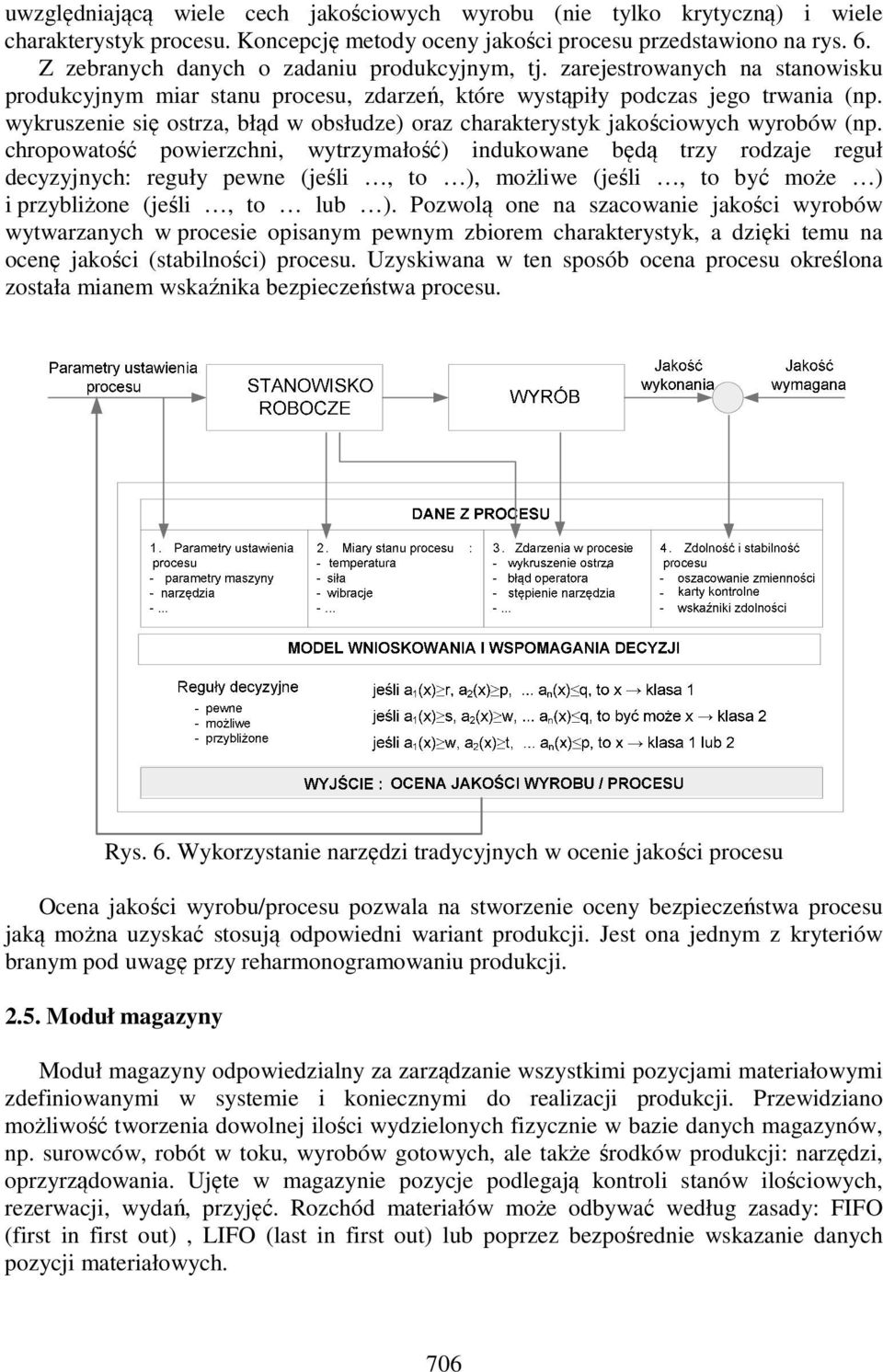 wykruszenie się ostrza, błąd w obsłudze) oraz charakterystyk jakościowych wyrobów (np.