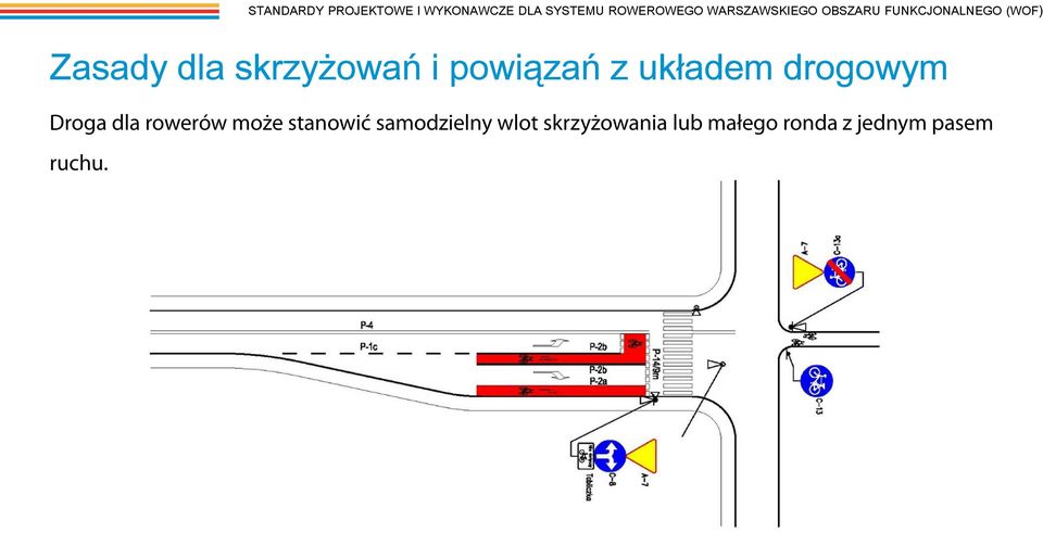 skrzyżowań i powiązań z układem drogowym Droga dla rowerów