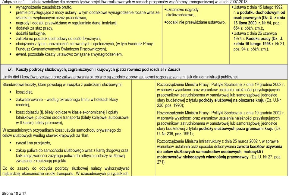 z dnia nagrody i dodatki przewidziane w regulaminie danej instytucji, dodatki nie przewidziane ustawowo, 13 lipca 2000 r. Nr 54, poz. dodatek za staŝ pracy, 654 z późń. zm.