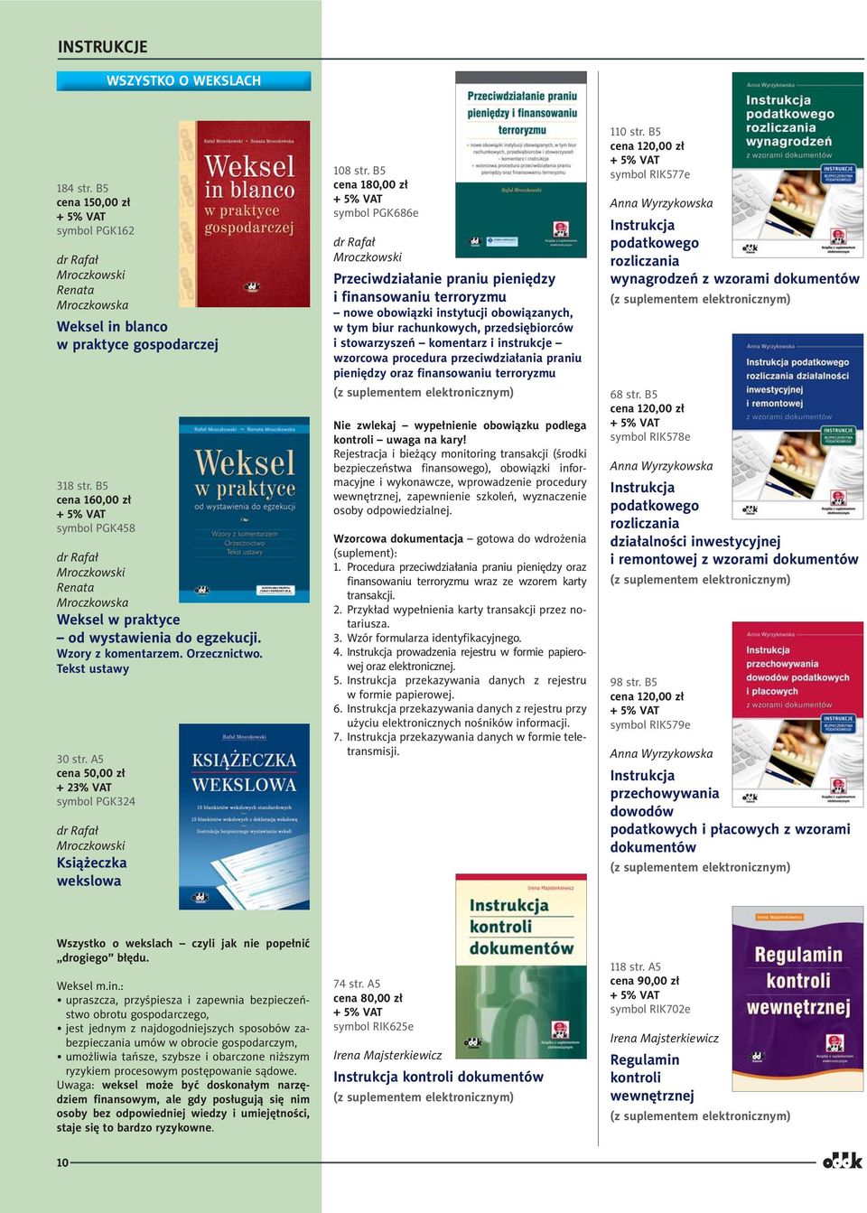 A5 symbol PGK324 dr Rafał Mroczkowski Książeczka wekslowa 108 str.