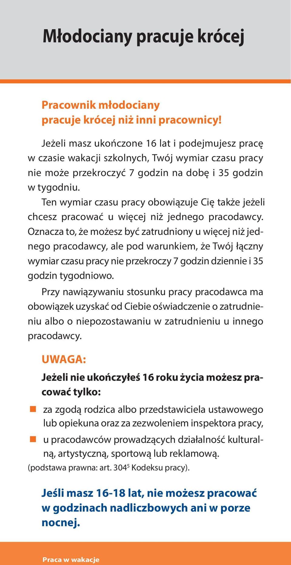 Ten wy miar cza su pra cy obo wią zu je Cię ta kże je że li chcesz pra co wać u wię cej niż jed ne go pra co daw cy.