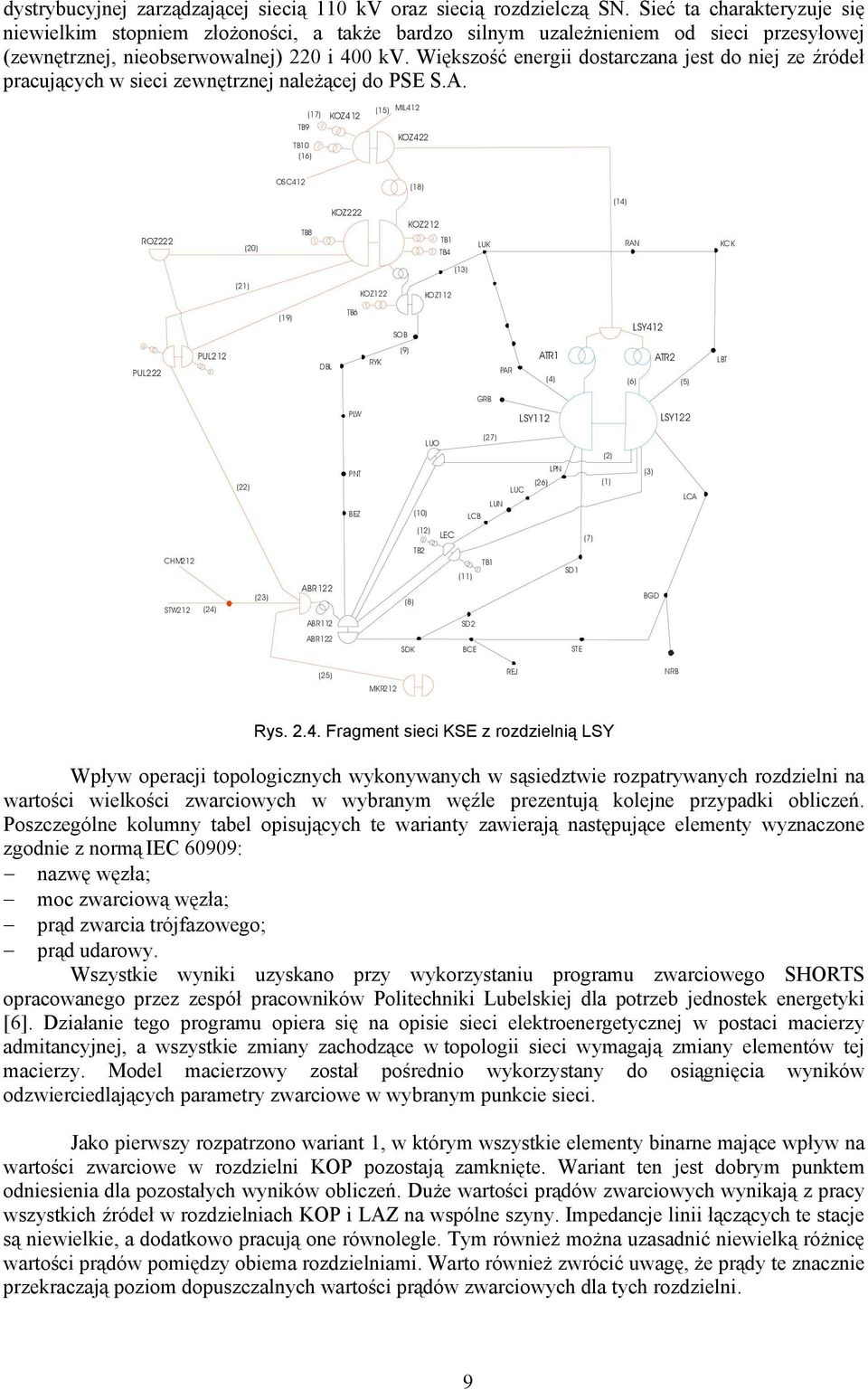 Więszść energii dstarczana jest d niej ze źródeł pracujących w sieci zewnętrznej należącej d PE.A.