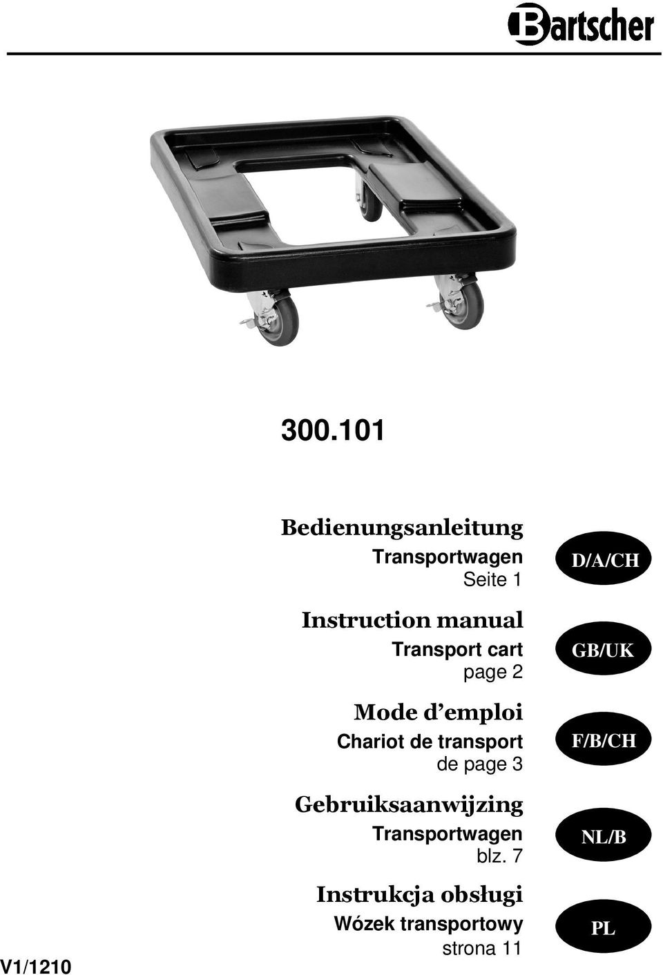 transport de page 3 Gebruiksaanwijzing Transportwagen blz.