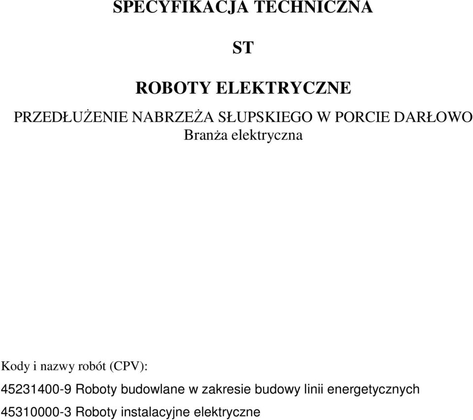 budowlane w zakresie budowy linii