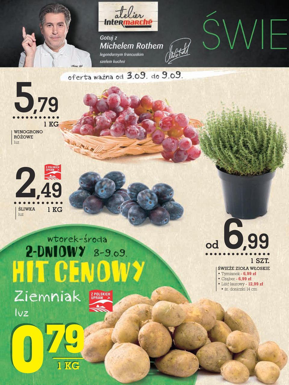 WŁOSKIE Tymianek - 6,99 zł Cząber - 6,99