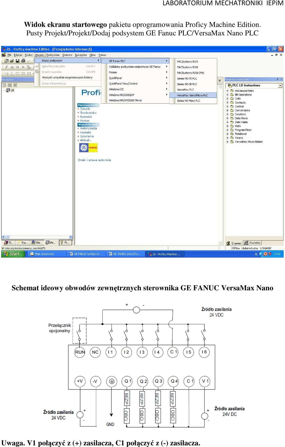 Pusty Projekt/Projekt/Dodaj podsystem GE Fanuc PLC/VersaMax Nano PLC