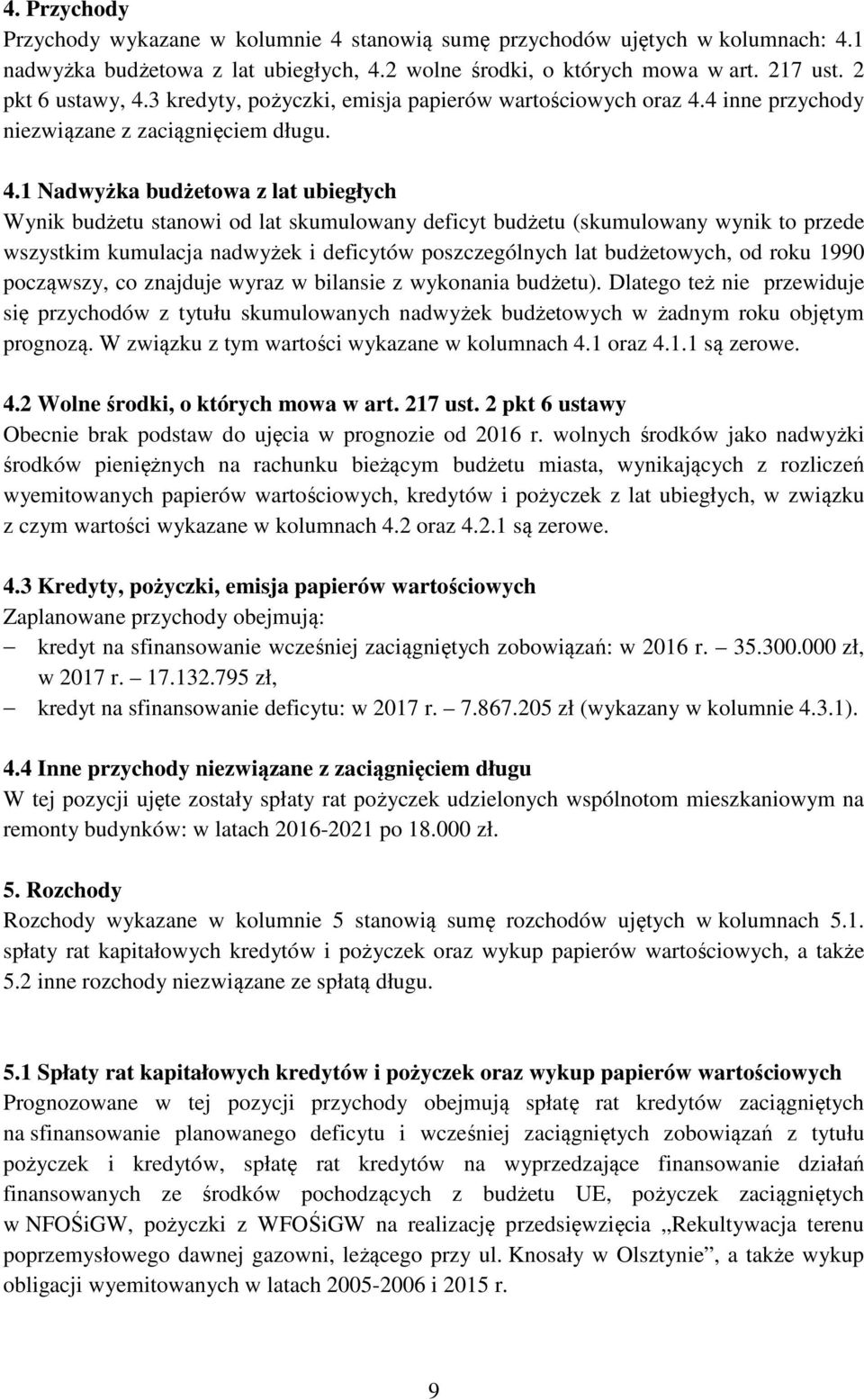 4 inne przychody niezwiązane z zaciągnięciem długu. 4.
