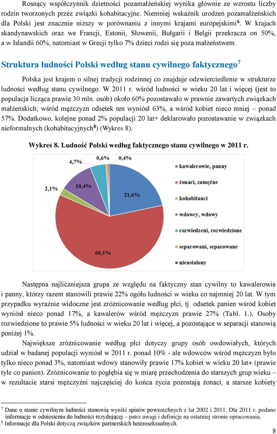 W krajach skandynawskich oraz we Francji, Estonii, Słowenii, Bułgarii i Belgii przekracza on 50%, a w Islandii 60%, natomiast w Grecji tylko 7% dzieci rodzi się poza małżeństwem.