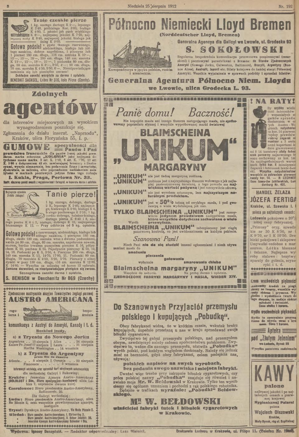 ---------------------- D n łt a n n e e is! z sę s l tkanego czerwonego, UUlUWu jju łu C l niebieskiego, białego lub żółtego nankinu, dobrze napełniona, 1 pierzyna łub 1 piernat 180 c. długa, 116 c.