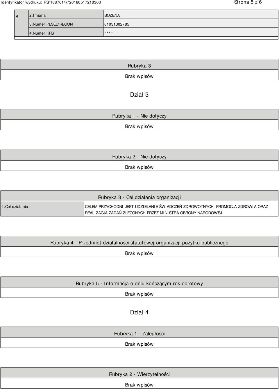 organizacji 1.