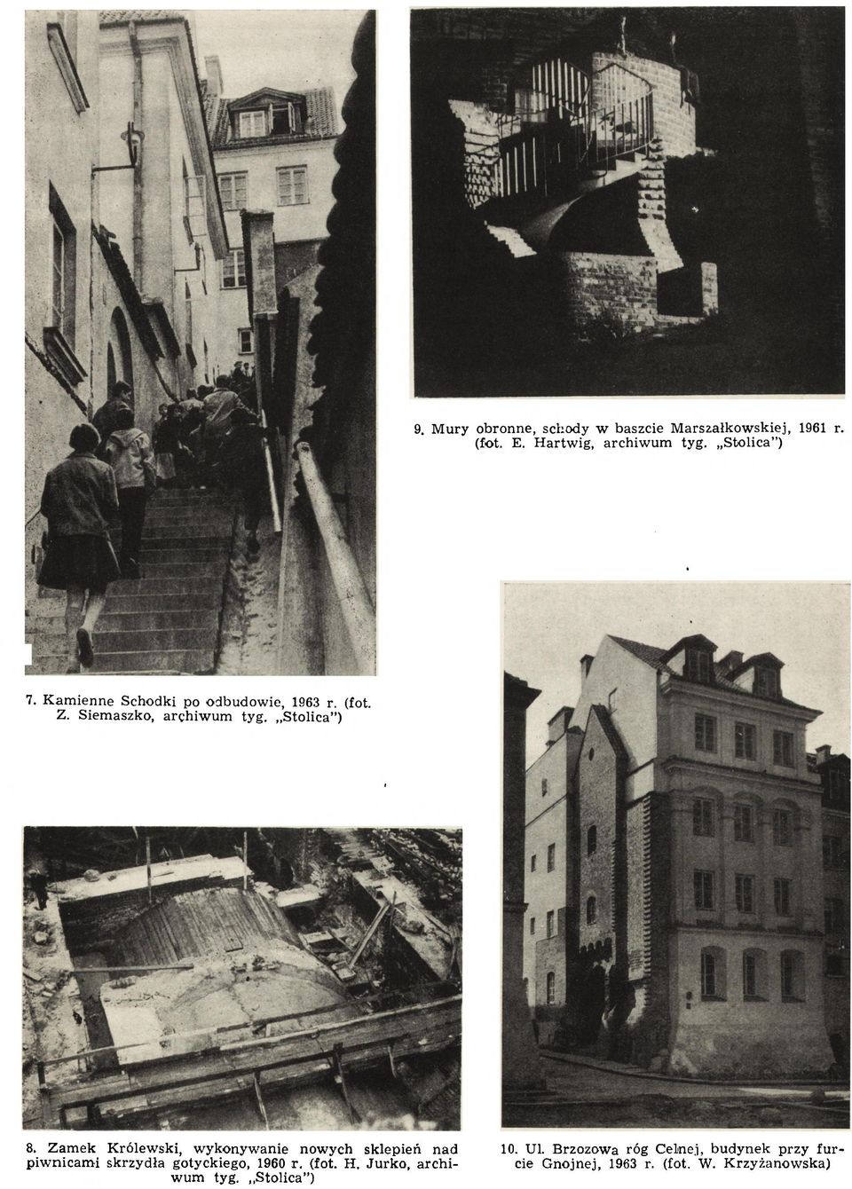 Z am ek K rólew ski, w ykonyw anie now ych sklepień n ad p iw n ic am i sk rzydła gotyckiego, 1960 r. (fot. H.