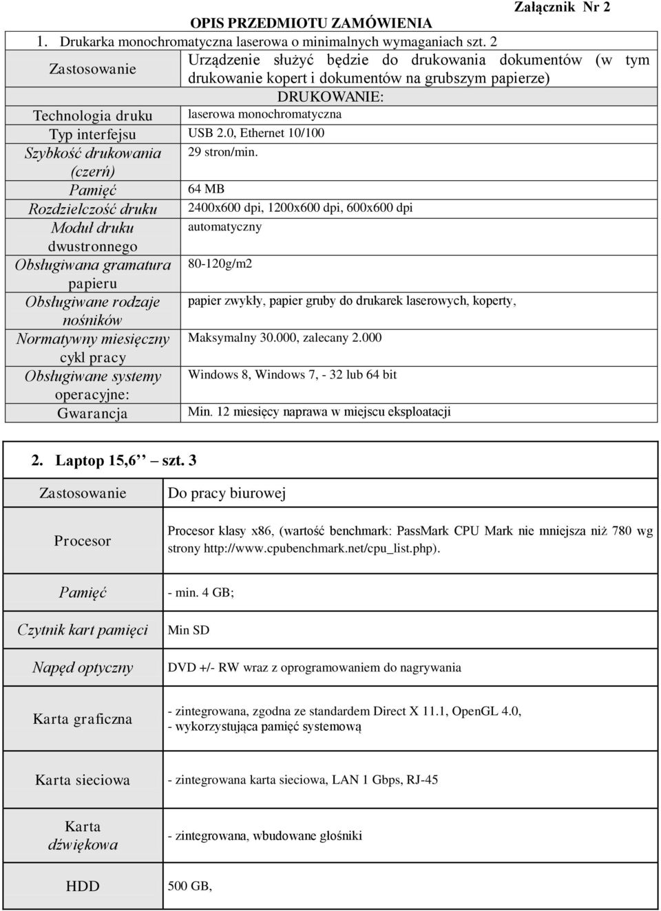 2.0, Ethernet 10/100 Szybkość drukowania 29 stron/min.