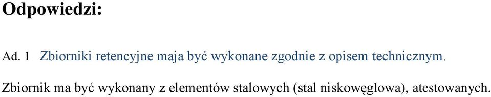 zgodnie z opisem technicznym.