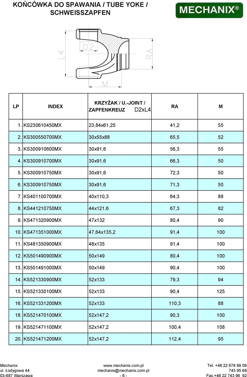 KS471320900MX 47x132 80,4 90 10. KS471351000MX 47,64x135,2 91,4 100 11. KS481350900MX 48x135 91,4 100 12. KS501490900MX 50x149 80,4 100 13. KS501491000MX 50x149 90,4 100 14.